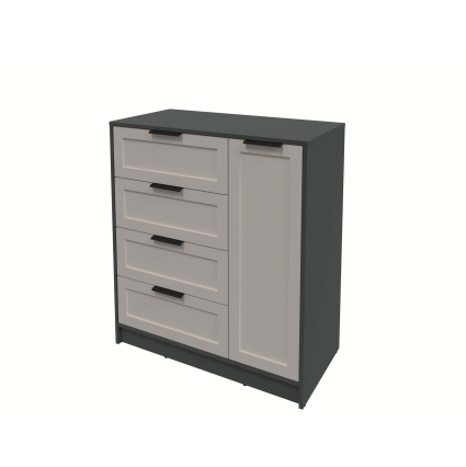 Тумба Тренд КТ-Т90 (Антрацит ЛДСП/ Луна ЛМДФ) Ш900 В1020 Г451 Тумба Тренд КТ-Т90 (Антрацит ЛДСП/ Луна ЛМДФ) Ш900 В1020 Г451